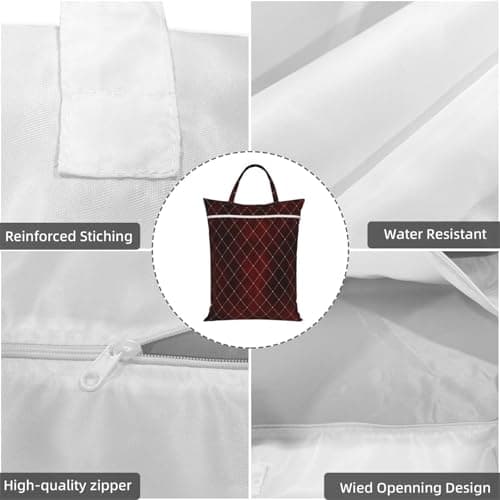 Fancy Burgundy And Gold,Travel Dirty Laundry Bag Foldable Dirty Clothes Bag Durable Storage Bag — view 5
