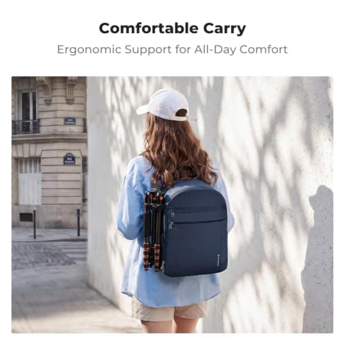 K&F CONCEPT Camera Backpacks for Photographers Travel Bag for Tripod Camera Lence Accessory with Laptop Compartment and Rain Cover — view 2