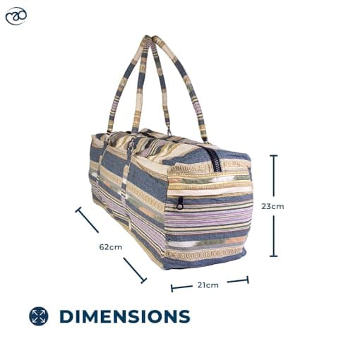 Yoga-Mad Deluxe Yoga Kit Bag | Full Zip Carrier with Storage Pockets | Pilates Unisex Bag, Stores Mat and Accessories | Suitable for Pilates, Yoga, Gym, Fits Most Mat Sizes (Blue) — view 6