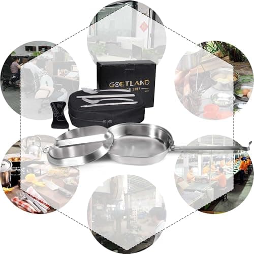 Goetland 304 Stainless Steel US Military Mess Kit Plate Set GI Type Outdoor Camping Hiking Picnic BBQ Beach — view 6