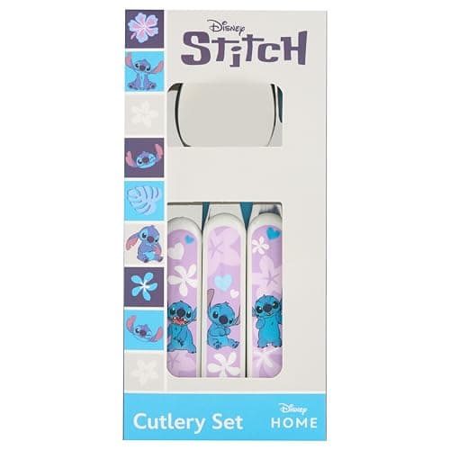 Disney Stitch Kids Cutlery Set by Polar Gear | 3pc Cutlery Set Disney Gifts for Girls & Boys | Lilo & Stitch Gifts Cutlery Made from Food-Safe Stainless Steel & ABS Plastic for Children 36 Months Up — view 2