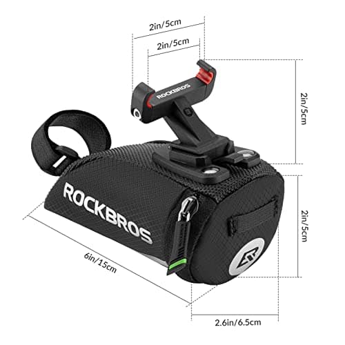 ROCKBROS Bike Saddle Bag with Quick Release, Universal Fit, 0.5L — view 2