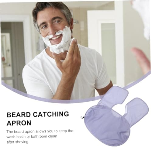Beard Trimming Cape for Men, Polyester Shaving Apron for Travel — view 2