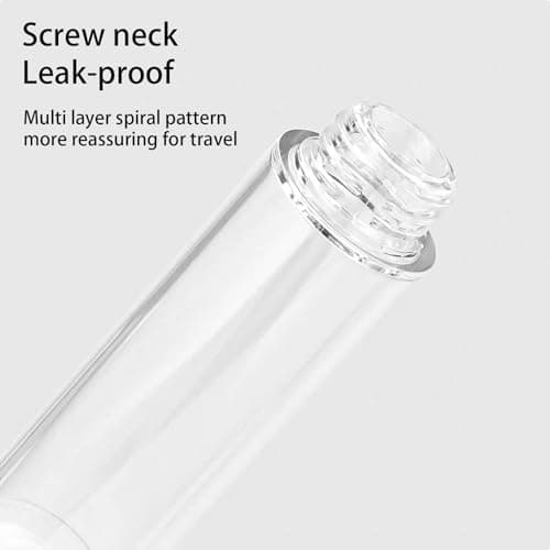 4 Pcs 10ml Empty Airless Pump Bottles, Refillable Vacuum Cosmetic Container, Clear Travel Pump Bottles for DIY Foundation, Moisturiser, Gel, Lotion, Shampoo, Toiletry, Face Wash, Sunblock — view 6