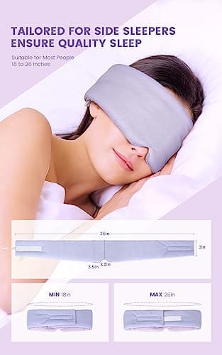 Aosun Sleep Mask, 100% Blackout Eye Mask for Women and Men, Eye Mask for Sleeping with Adjustable Strap, Large in Size, Blindfold for All Night Sleep — view 5