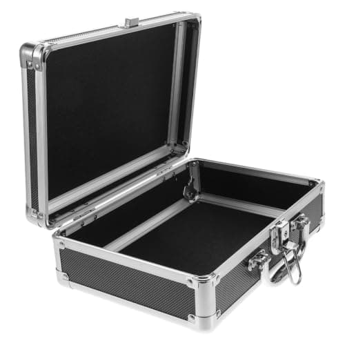 Starter Tattoo Kit Aluminium Alloy Tool Box with Lid Black Hand Carry