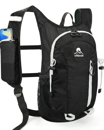 Foldable Small Hiking Backpack with 3 Strap Pockets – Lightweight 300D Spill-proof Daypack for Men Women – Packable Small Travel Backpack with Chest Strap & Trekking Pole Holder – Durable Outdoor Bag