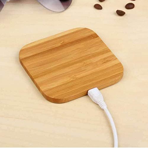 lopituwe Qi Certified Fast Bamboo Wireless bamboo Charger Wood Pad Compatible for Samsung Galaxy — view 3