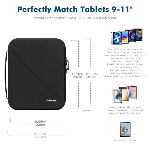 MoKo 9-11 Inch Hard EVA Tablet Sleeve Bag with Padded Handle — view 2