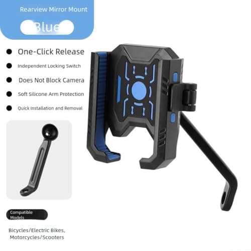 Motorcycle Phone Mount For Mirror And Fork Stem 4.7-7.2 Inch — view 2