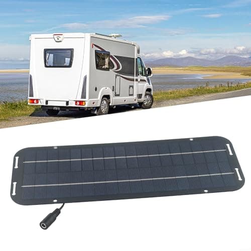 60W 12 V Solar Car Trickle Charger,Car Maintainer,60W Portable Amorphous Solar Panel Power Backup Kit with Clip For Car RV for CARAVAN Van Boat — view 5