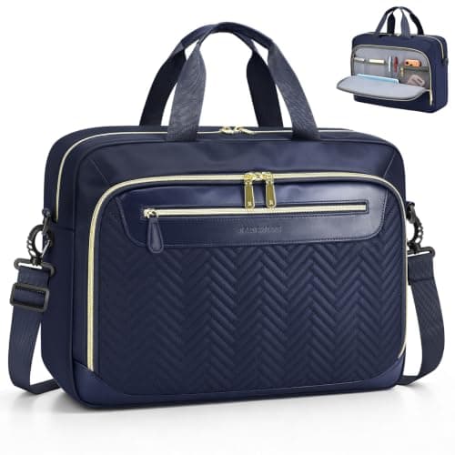 RAINSMORE 17.3 Inch Laptop Bag for Women Water Resistant Briefcase