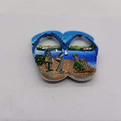 Lloret de Mar Spain 3D Flip Flop Refrigerator Magnet Resin Travel Souvenirs,Handmade Home & Kitchen Decoration Spain Fridge Magnet Collection Gift — view 2