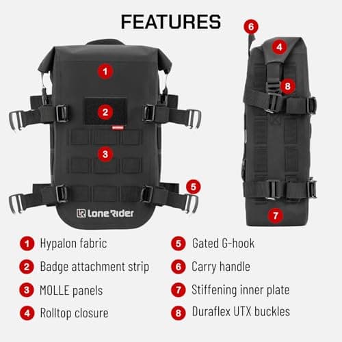Lone Rider MiniBag 6L Waterproof Crash Bar Bag for Adventure Motorcycles — view 2