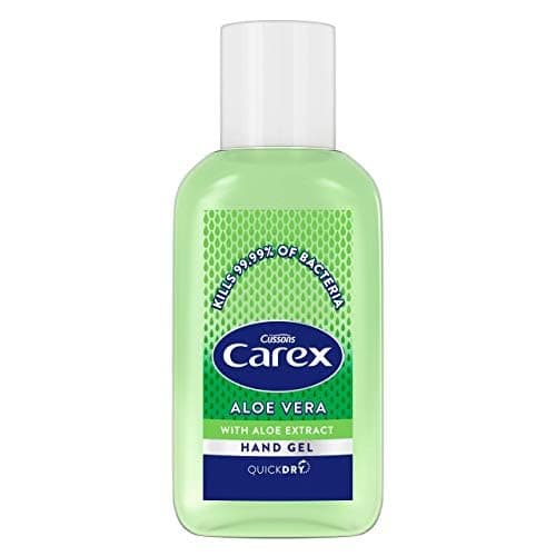 Carex Aloe Vera Antibacterial Hand Sanitiser Gel, Anti Viral Action, 70 Percent Alcohol, Cleans, Cares and Protects, Bulk Buy, Pack of 12 x 50 ml — view 2