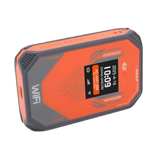 MENDUNER 4G Mobile WiFi Router, Portable Travel Hotspot with SIM Card Slot, Connect 8 Devices LCD Display, 4000mAh Battery, Ideal for Travel Camping Hotel, 300Mbps Speed — view 2