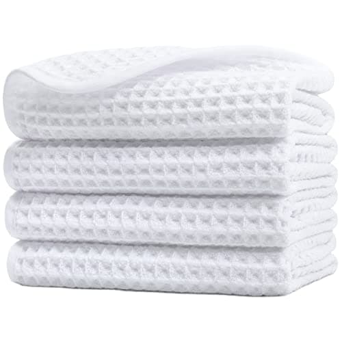 POLYTE 430 GSM Microfibre Waffle Wash Cloth Face Towel, 33.0x33.0 cm