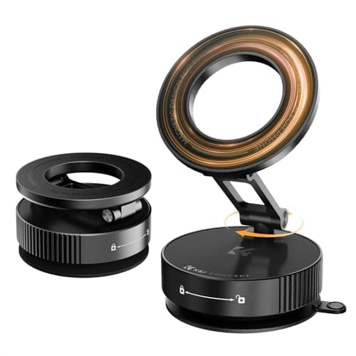 K&F CONCEPT Magnetic Phone Holder for Car, Suction Phone Mount, Black