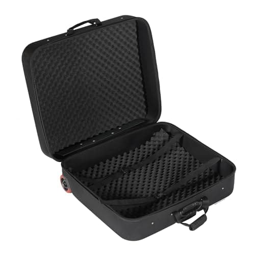 Tbest Folding Bike Travel Case Bike Transport Case Travel Storage Box Hard Shell EVA with Foam Padding Wheels and Top Handle for Folding (E2521) — view 3