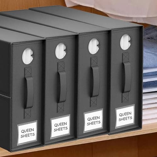 Linen Closet Storage Space Saving Organization Folder Holder — view 3