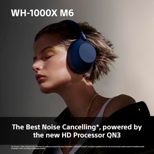 SONY WH-1000XM6 Flagship Noise Cancelling Over-Ear Wireless Bluetooth Headphones, Signature Hi-Res Sound, Comfort, Foldable Design, Durable Case, 30 HR Battery NC On, iOS & Android – Black — view 4