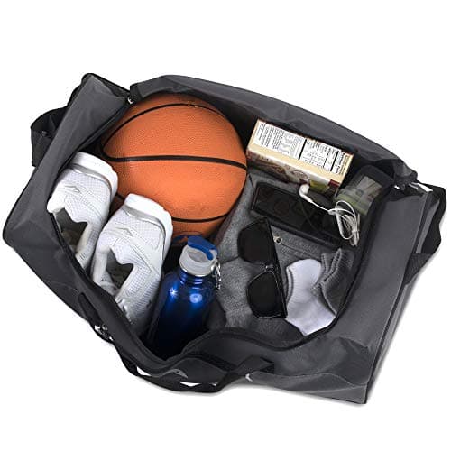 55 Litre Canvas Duffle Bags for Men & Women for Traveling, the Gym, and as Sports Equipment Bag/Organizer (Grey) — view 2