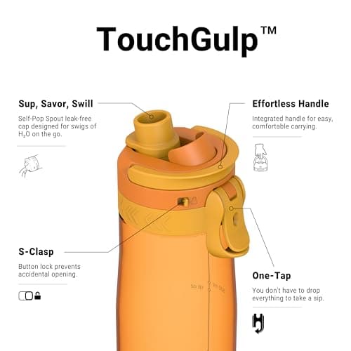 Super Sparrow Water Bottle 750ml - One-Tap TouchGulp Bottle - Non-Toxic BPA Free - Lightweight & Sustainable Tritan Water Bottles for Sports, Travel, Outdoors — view 2