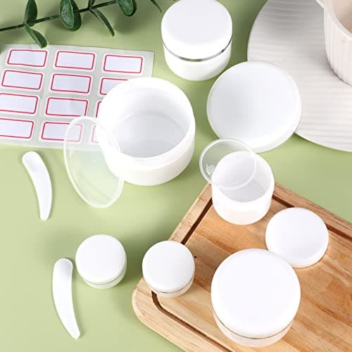 8 Pack Cosmetic Sample Jars, 10/30/50/100Ml Travel Pots with Lids — view 6