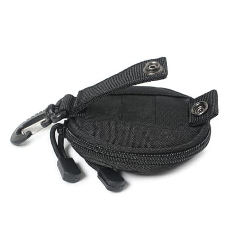 Round Zipper Bag with Quick Release Clip, Perfect for Hiking, Travel, Daily Use, Holds Earphones, Portable Earphone Organizer Pouch — view 4