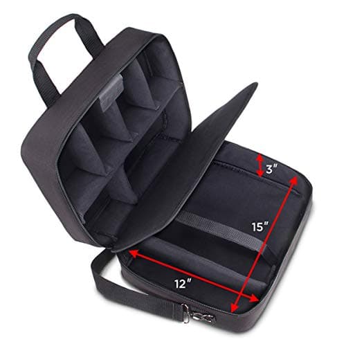 USA Gear Audio Mixer Case - Podcast Mixer Travel Case with Scratch-Resistant Interior & Customizable Storage - Compatible with RODECaster Pro, RODECaster Pro II, RC Duo & More Audio Equipment (Black) — view 6