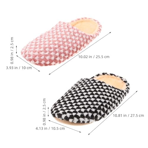Holibanna Spa Slippers for Guests Matching Slippers for Couples 2 Pairs Indoor Guest Slippers with Non-Slip Quiet Soles Washable Hotel Slippers for Bedroom Travel Holiday Use — view 4