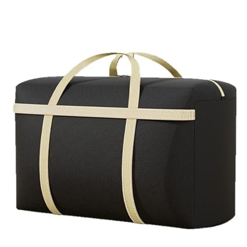 Large Capacity Moving Packing Bag Foldable Travel Luggage Sturdy Waterproof Clothes Quilts Organizer Storage(M-68x25x50)