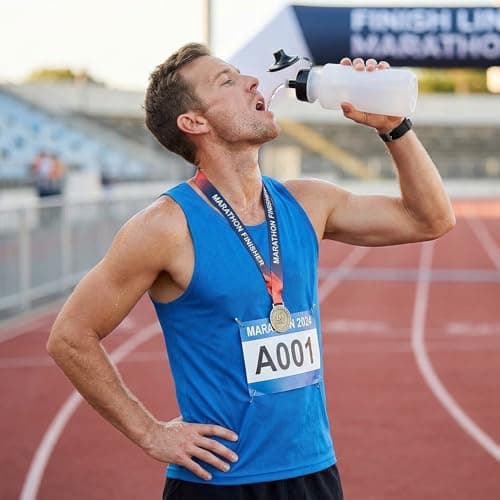 SOUJOY 10 Pack Sports Water Bottle, 21oz Plastic Squeeze Bottle with Easy Open Push/Pull Cap, BPA Free Reusable Team Water Bottle for Fitness, Gifts — view 5