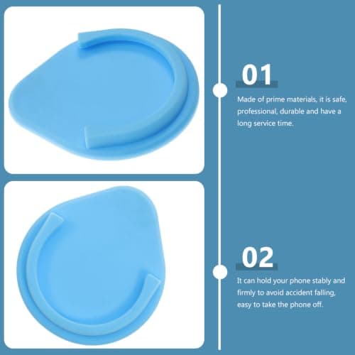 HAKIDZEL Self-adhesive Car Phone Holder Stand for Phone, Blue Silicone — view 6