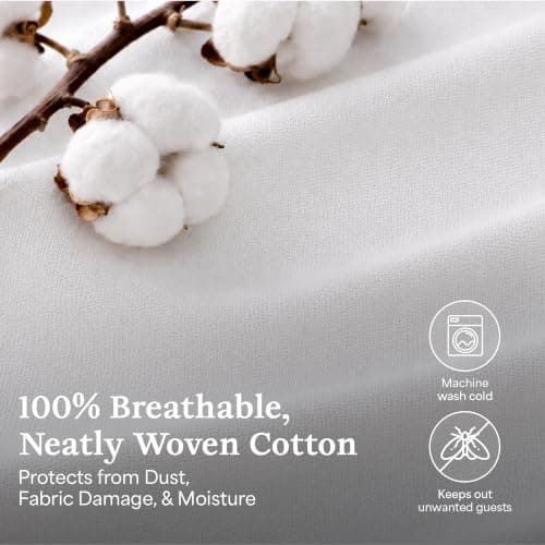 The Cashmere Choice Cashmere Storage Bags for Clothes, Jumpers, Scarves – 100% Cotton Garment Bag – Standard Size — view 3