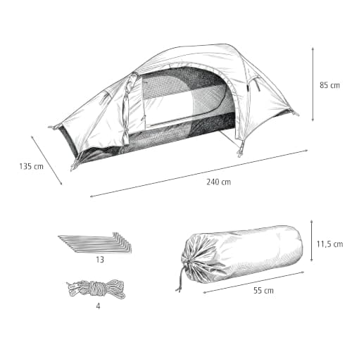 Mil-Tec Recom one-man tent, camouflage, one size — view 6