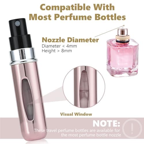 MBSIVSA 4PCS Travel Perfume Bottle, 5ML Mini Perfume Bottle, Perfume Atomiser for Travel Holiday, Outdoor Activities — view 3