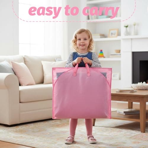 Dance Costume Bag – 40 Inch Waterproof Garment Bag with 5 Zipper Pockets & ID Slot, Foldable Travel Dress Bag for Kids Dancers, Clothes Covers for Competitions, Performances & Storage — view 6