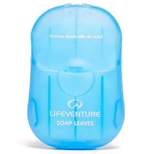 Lifeventure Travel Soap Wash Leaves x50 Foaming Paper Soap Flakes for Home Travel Camping Hiking and Outdoor Activities,Blue (Pack of 2) — view 3