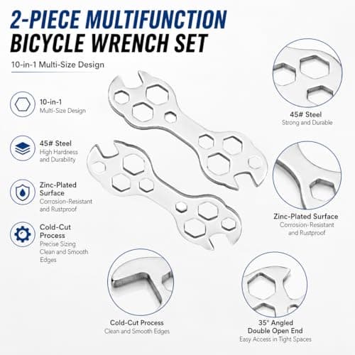 molicorl Bike Multi Tool, Compact Bicycle Repair Tool and Spanner Accessory for Adults, Portable Cycle Maintenance Equipment for Road Bikes, Mountain Bikes, Commuting and Travel — view 2