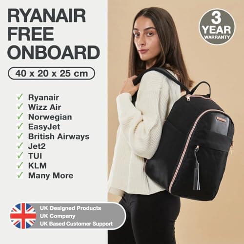 Cabin Max Ryanair Cabin Bags for Women 40x20x25 Underseat Travel Backpack — view 2