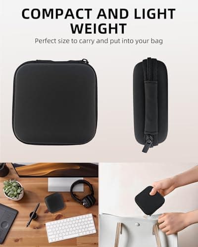 DATAFY Travel Organizer Case for Kindle Page Turner, Pouch Electronic Accessories Storage Bag for Cable, datafy Page Turner, Charger for Kindle, Earphone Black — view 3