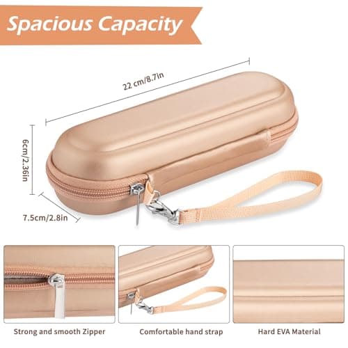 TYSORETY Toothbrush Travel Case for Oral-B/Oral-B Pro/Philips Sonicare Electric Toothbrush, Portable Travel Toothbrush Case (Gold) — view 3
