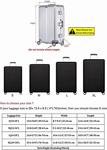 GOXUNYUAN Elastic Suitcase Baggage Cover Protector- HFICUS Washable Spandex Travel Reusable Luggage Cover M:fit for 22"-24" — view 5