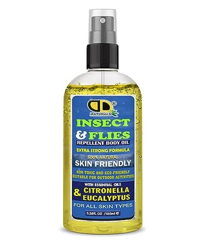 DD Teck Extra Strong Mosquito & Insect Repellent Oil for Body – 100% Natural Citronella & Eucalyptus Essential Oils, Skin Friendly, Non-Greasy Outdoor Protection (100ML Spray)