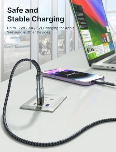 JSAUX USB Data Blocker & USB C Data Blocker, Charge-Only, 4-Pack, Grey — view 5