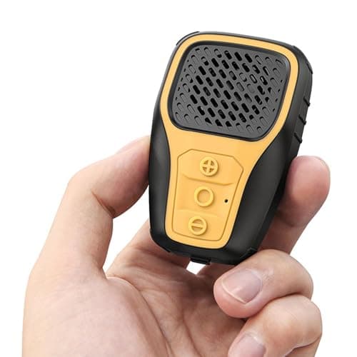 Plyisty Wearable Bluetooth Speaker, Magnetic Clip On Small Wireless Water Proof Portable Speakers, Built in Mic, Up to 12 Hours Battery Life