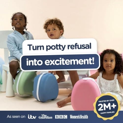 My Carry Potty - Travel Potty, Award-Winning Portable Toddler Toilet Seat for Kids to Take Everywhere (Blue Pastel) — view 3