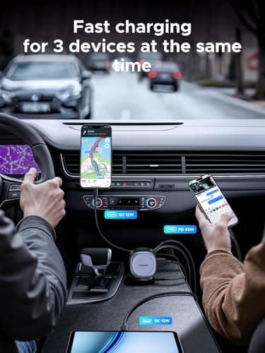 UGREEN 75W USB C Car Charger Retractable 3 in 1 Fast Cigarette Lighter — view 5
