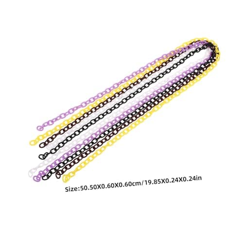 Holibanna 10pcs Plastic Eyeglass Chain Links, 6x8mm Jewellery Making Accessories, Multi Pack for Travel, Versatile Links for Eyewear and Craft Projects — view 2